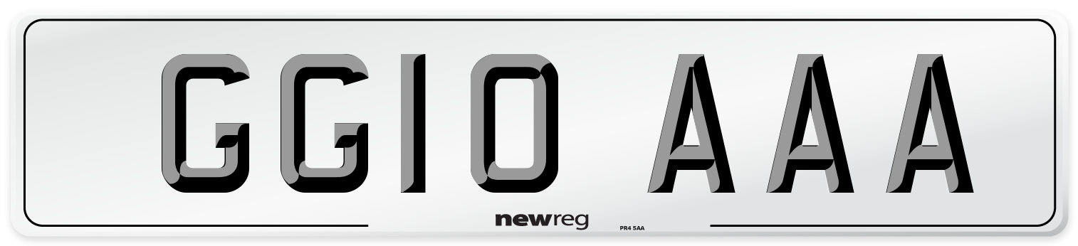 GG10 AAA Number Plate from New Reg